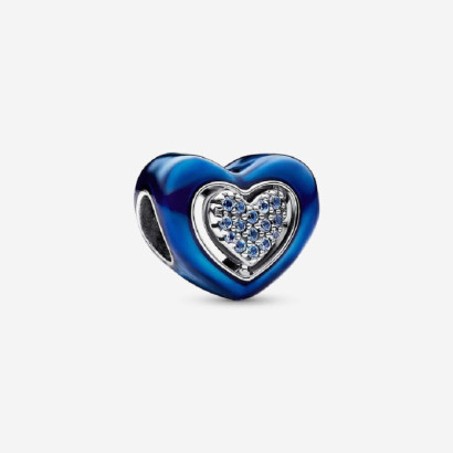 Charm Pandora cor plata zircon esmalt blau - 792750C01