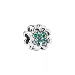 Charm Pandora plata trebol zircon verd - 792752C01