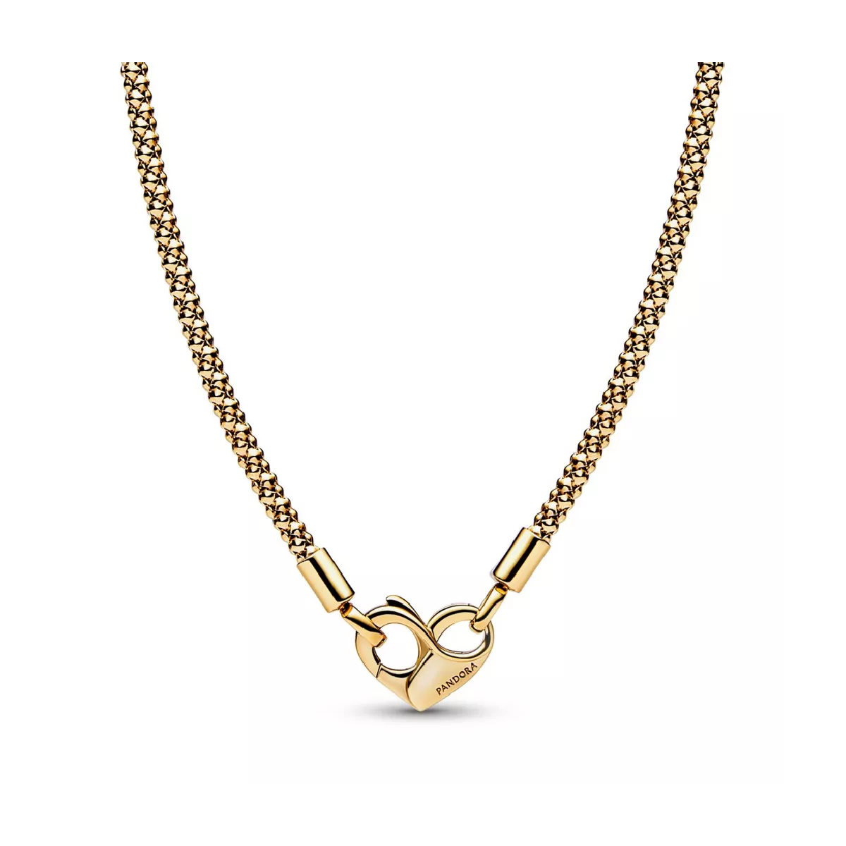 Collar Pandora plata  gold-plated 14k tipo cordo - 362451C00