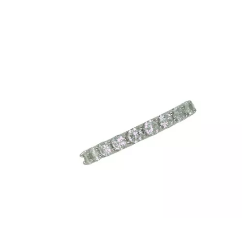 Anillo oro blanco 1/2 alianza brillantes  - 407212