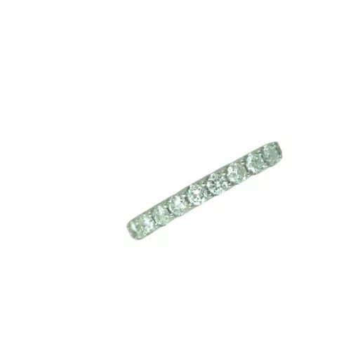 Anillo oro blanco 1/2 alianza brillantes - 407112