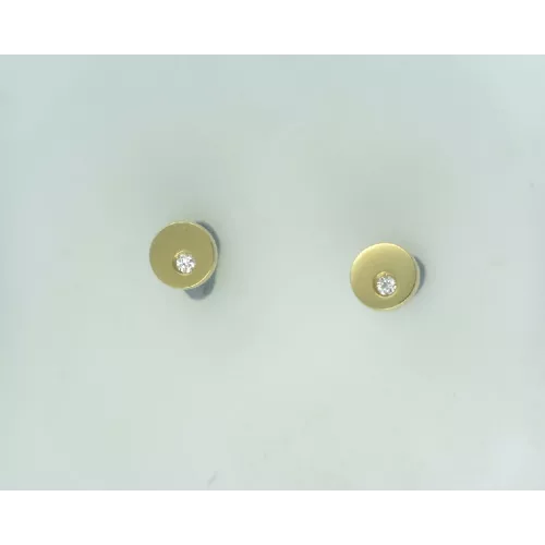 Arracades naixement brill.or groc 18k - BR1630-1P