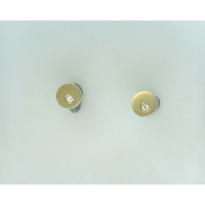 Arracades naixement brill.or groc 18k - BR1630-1P