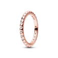 Anell Pandora plata 14k rose gold-plated zircon - 182800C01 Anell Pandora plata 14k rose gold-plated zircon - 182800C01