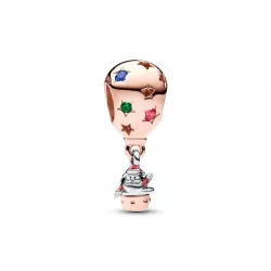 Charm Pandora plata globus nadal 14k gold rose zircon colors - 782976C01