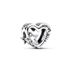 Charm Pandora cor estrella calat plata my family - 792829C00