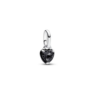 Charm Pandora plata circon negro corazon - 793042C01