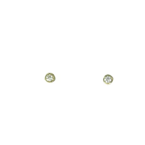Arracades or groc 2 brillants 0.14k - V-2791/P/7-AM