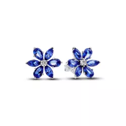 Arracades Pandora plata flor zircon blau - 292407C01