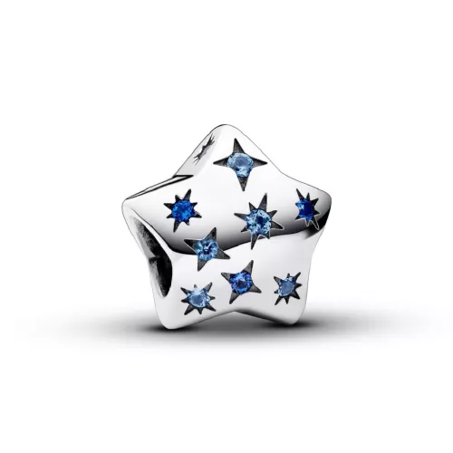 Charm Pandora plata estrella zircon blau - 792974C01