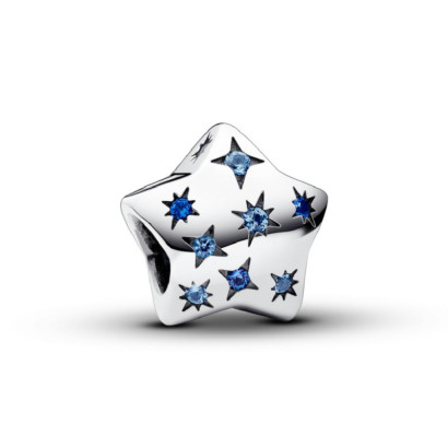 Charm Pandora plata estrella zircon blau - 792974C01