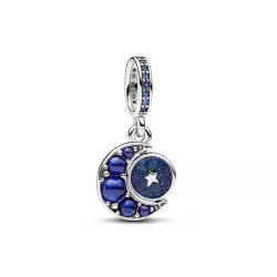 Charm Pandora plata lluna esmalt zircon - 792979C01