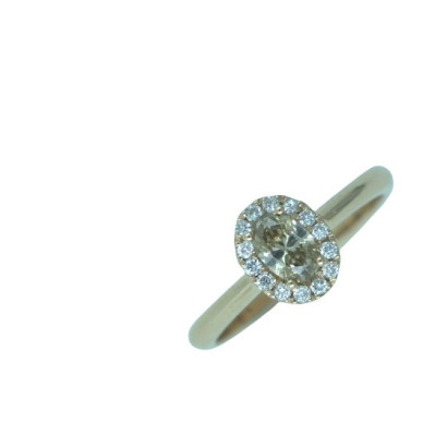 Anell or rose 0.40k brill.conyac+0.14k brillants - V-3366/S/CN