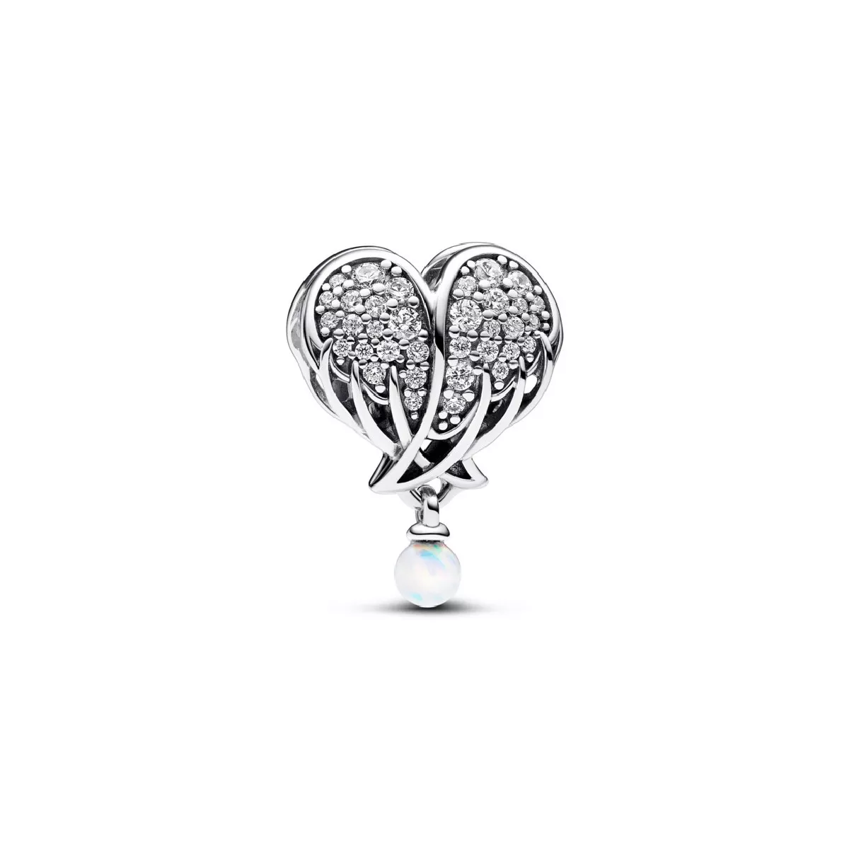 Charm Pandora cor ales plata zircon bola opal - 792980C01