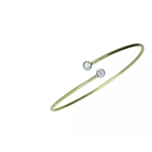 Polsera or groc 2 brill. 0.21k rigida - V-3018/PU/G