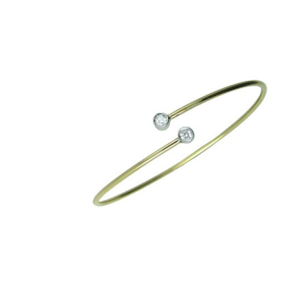 Polsera or groc 2 brill. 0.21k rigida - V-3018/PU/G