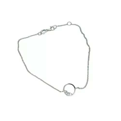 Polsera or blanc 0.05k brill.cadena - V-2760/PU/B