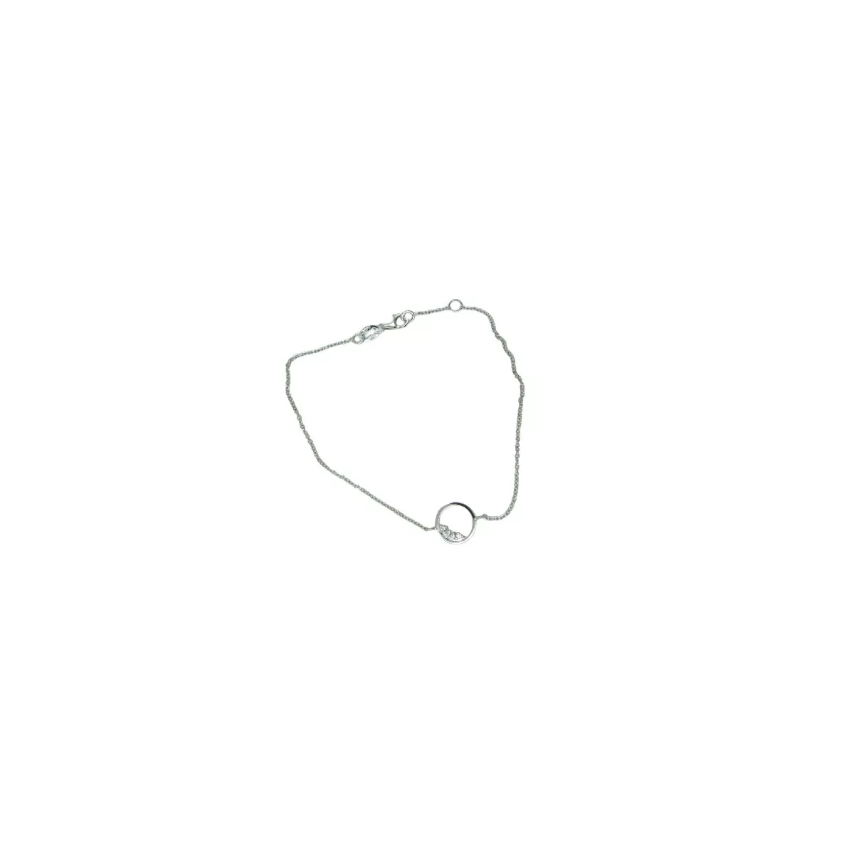 Polsera or blanc 0.05k brill.cadena - V-2760/PU/B