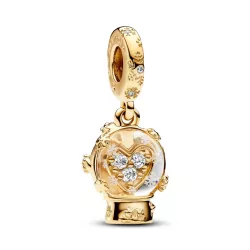 Charm Pandora plata 14k gold-plated bola de neu zircon - 762825C01