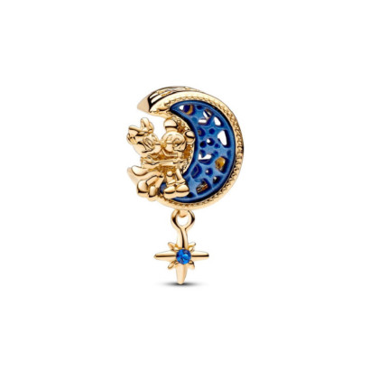 Charm Pandora plata Disney Minnie lluna14k gold-plated esmalt blau - 762956C01