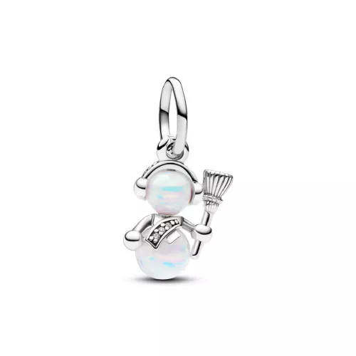 Charm Pandora plata ninot de neu opal - 792981C01