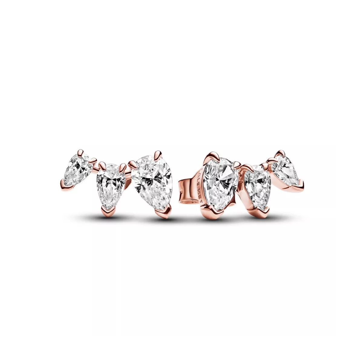Arracades Pandora plata 14k rose gold-plated zircon - 282836C01