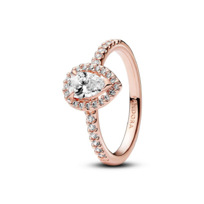 Anillo Pandora 14k lagrima rose gold-plated circon - 182835C01