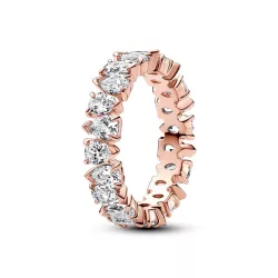 Anell Pandora plata 14k rose gold-plated corona entera zircon - 183021C01