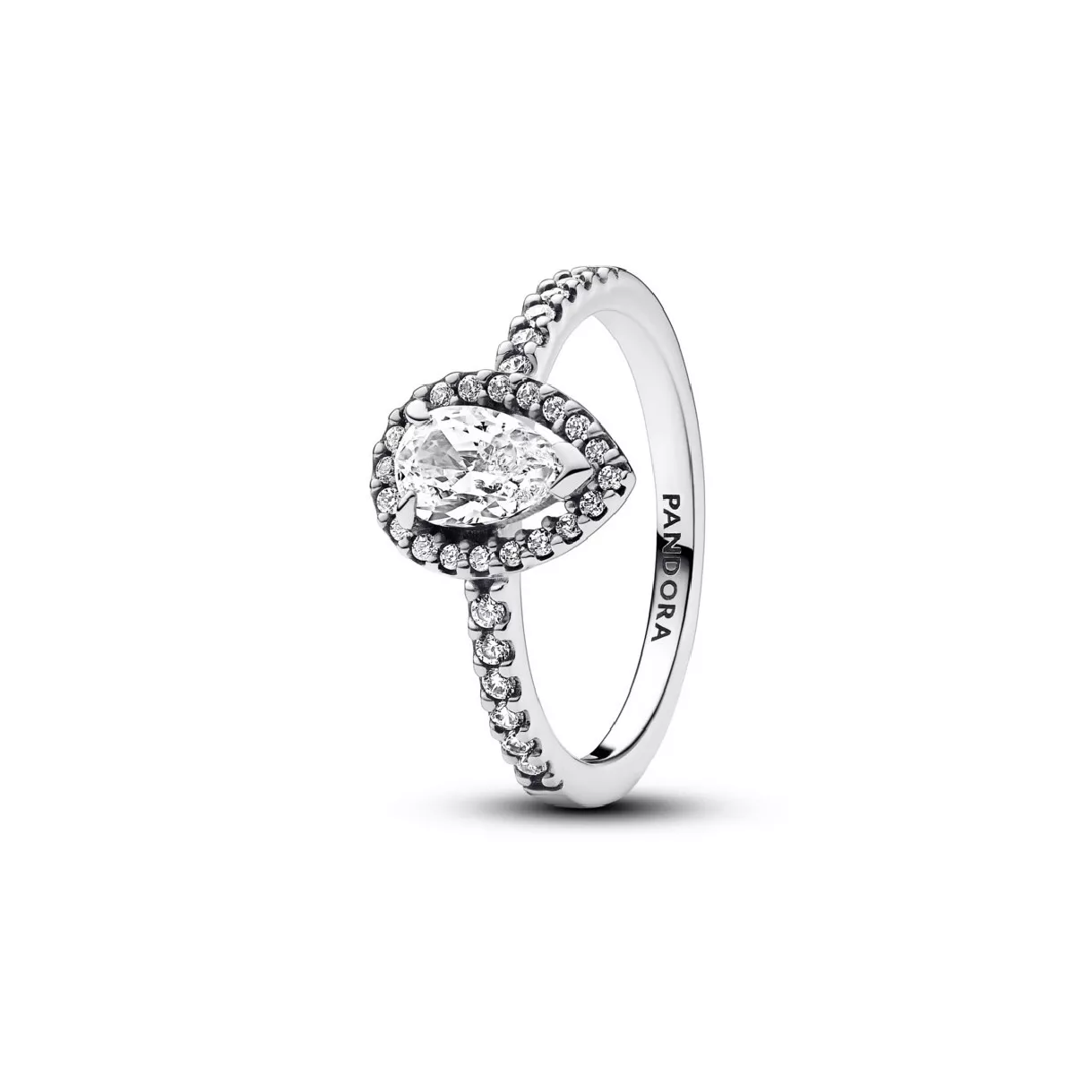 Anell Pandora plata llagrima zircon - 192835C01