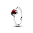 Anillo Pandora plata nudo circon rojo - 192993C01
