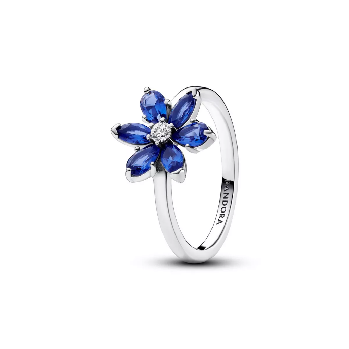 Anell Pandora plata flor zircon blau - 193000C01