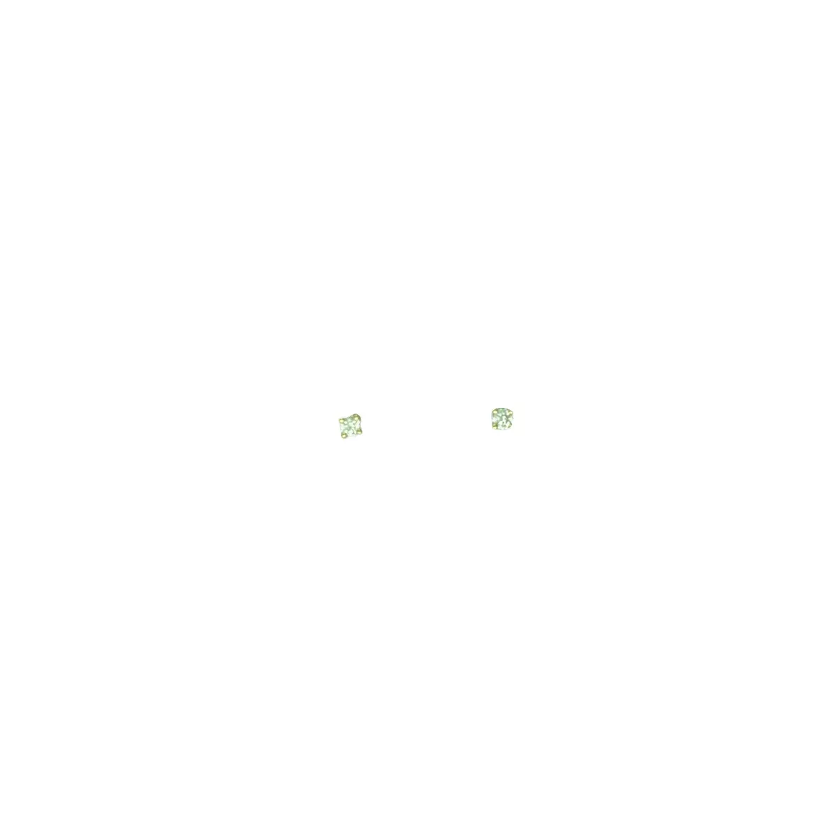 Arracades boto or groc i brillants 0,092k - BR1659-2P
