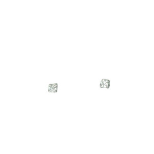 Pendientes boton oro blanco y brillantes 0,092k - BR1659-2P