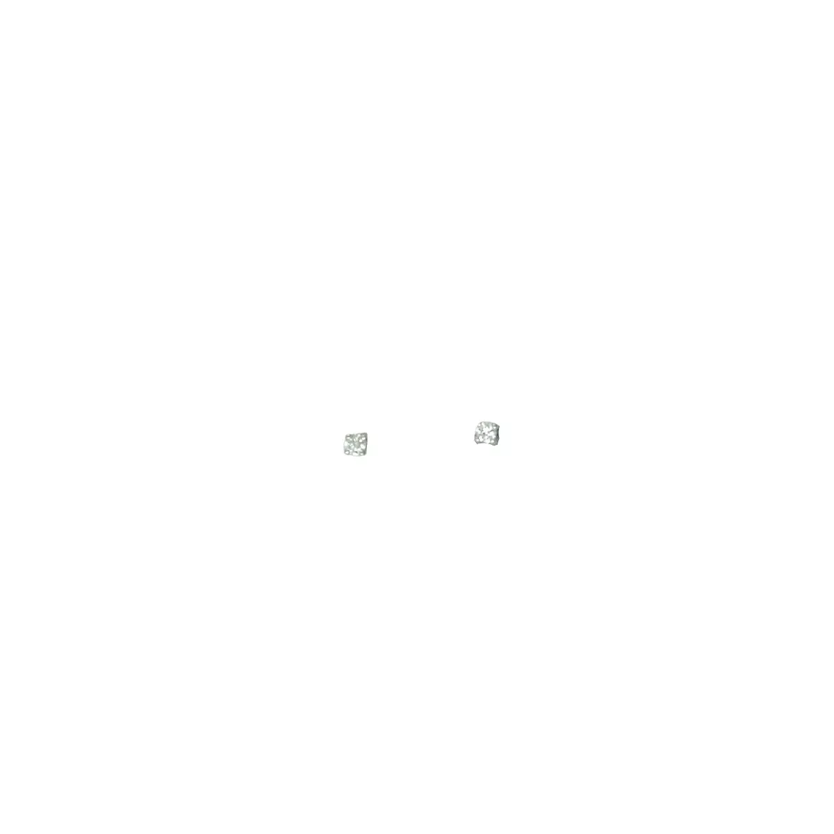 Arracades boto or blanc i brillants 0,092k - BR1659-2P