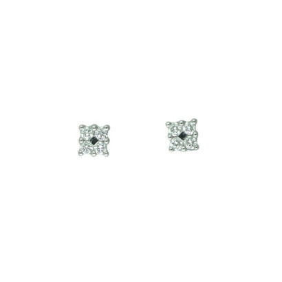 Pendientes oro blanco y brillantes 0,124k - BR2373-2P