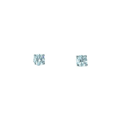 Arracades or blanc 18k 4grapes 2 brill-0.70K - E438322