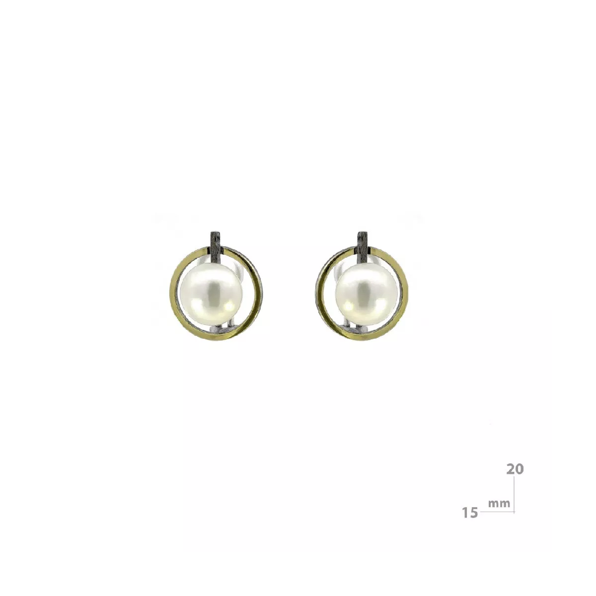 Arracades Miquel Sarda plata or perla - 23265