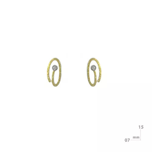 Arracades Miquel Sarda plata or brillants - 23303