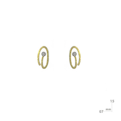 Pendientes Miquel Sarda plata oro brillantes - 23303
