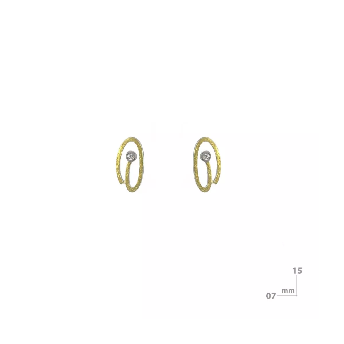 Arracades Miquel Sarda plata or brillants - 23303