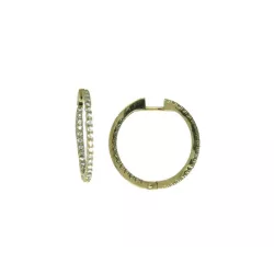 Arracades or groc 18k brillants 0.52k diametre 24mm - A46G