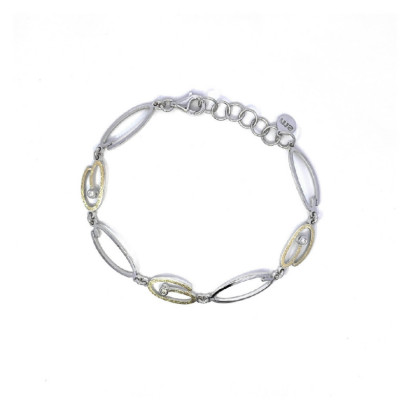 Pulsera Miquel Sarda plata oro brillantes - 23305
