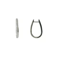 Arracades or blanc 18k diametre 10x16mm bri-0.40k - B41G