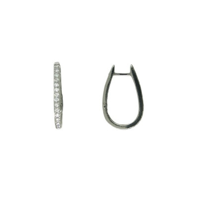 Arracades or blanc 18k diametre 10x16mm bri-0.40k - B41G