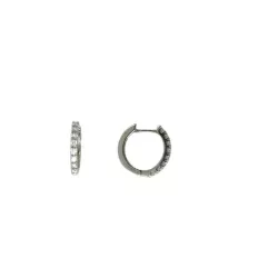 Arracades or blanc 18k brill-0.25k diametre 12mm - B43