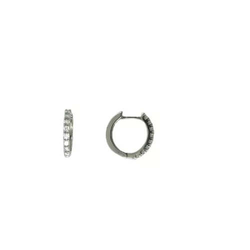 Arracades or blanc 18k brill-0.25k diametre 12mm - B43