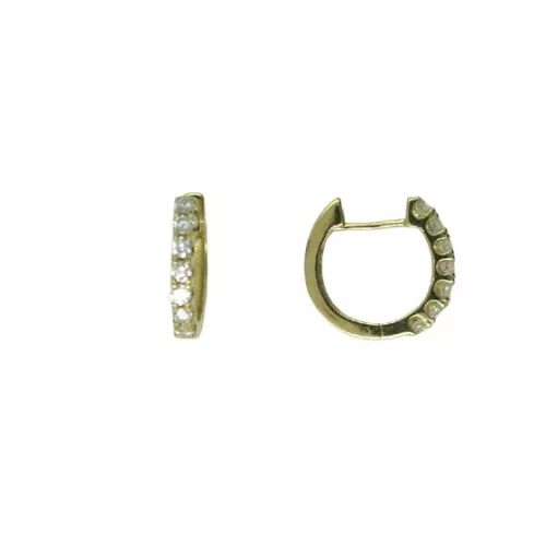 Arracades or groc 18k brill-0.50k diametre 15mm - A35