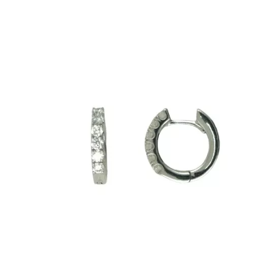 Arracades or blanc 18k brill.0.66k diametre 15mm - B64