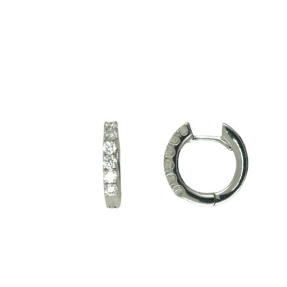 Arracades or blanc 18k brill.0.66k diametre 15mm - B64