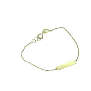 Pulsera nacimiento oro amarillo placa  - PU-1003